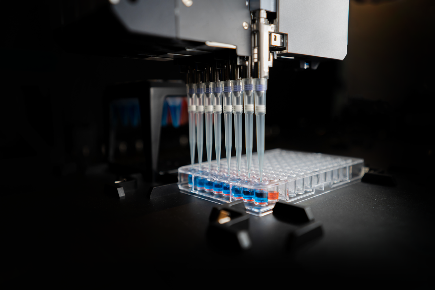 Robotic pipetting systems, like DISPENDIX's G.STATION NGS Workstation, are particularly useful for parallel processing in HTS setups. 